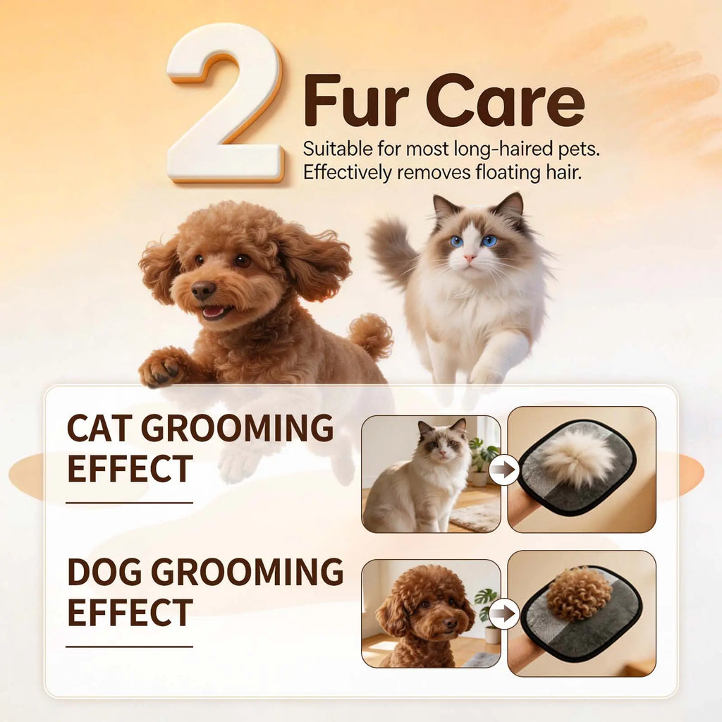 Pet Hair Remover Glove for Clothes and Furniture, Reusable Lint Cleaning Tool-3