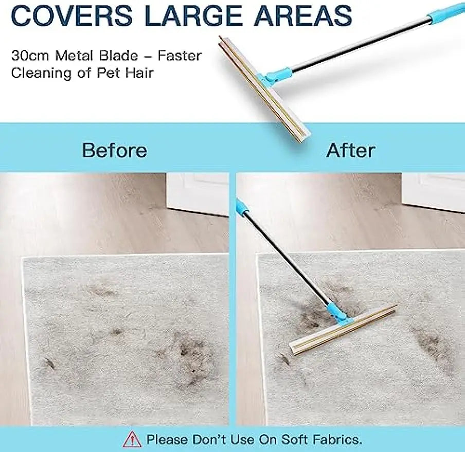 Say goodbye to pet hair! 🐾✨ Check out our Telescopic Carpet Rake - perfect for removing dog and cat fur with ease! 🧹💖 #PetHairRemoval #CleanHome