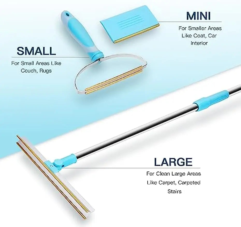 Say goodbye to pet hair! 🐾✨ Check out our Telescopic Carpet Rake - perfect for removing dog and cat fur with ease! 🧹💖 #PetHairRemoval #CleanHome