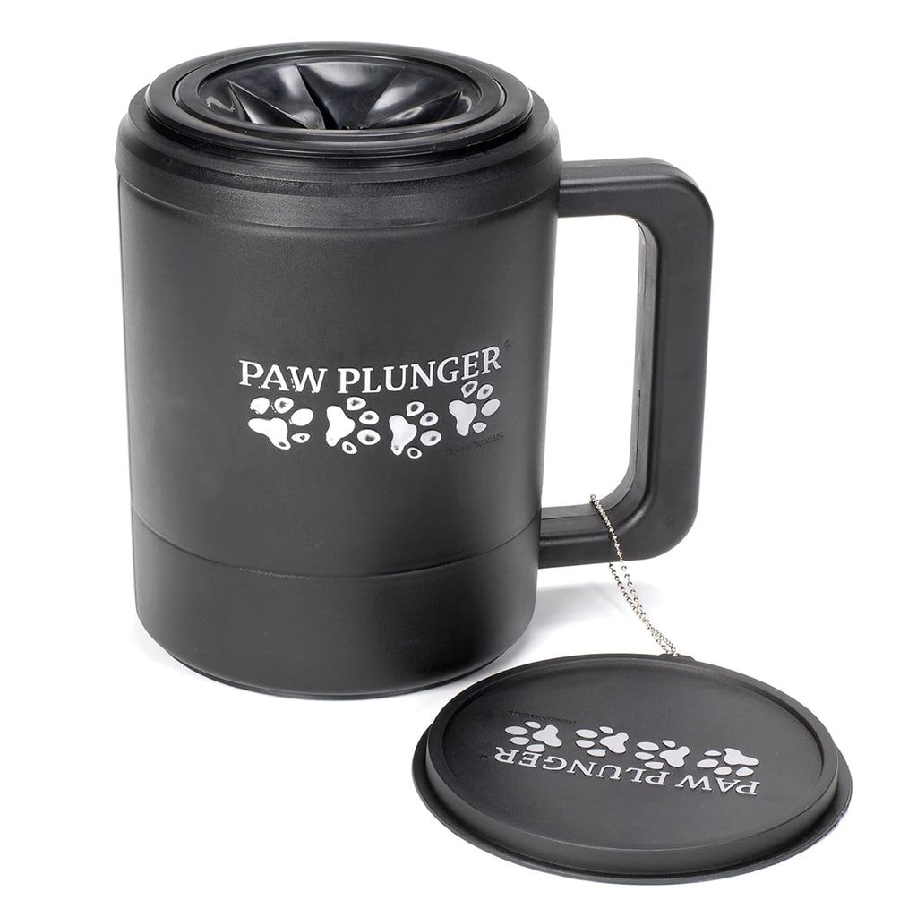 – Dog Paw Cleaner - Dog and Puppy Essentials - Portable Dirty Paw Washer - Ideal for Large Dogs - Black