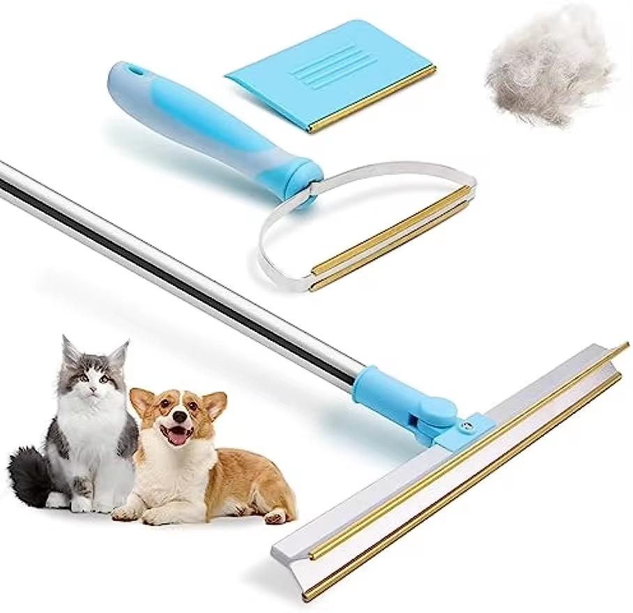 Say goodbye to pet hair! 🐾✨ Check out our Telescopic Carpet Rake - perfect for removing dog and cat fur with ease! 🧹💖 #PetHairRemoval #CleanHome
