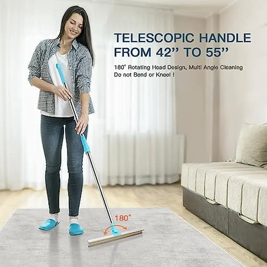 Say goodbye to pet hair! 🐾✨ Check out our Telescopic Carpet Rake - perfect for removing dog and cat fur with ease! 🧹💖 #PetHairRemoval #CleanHome