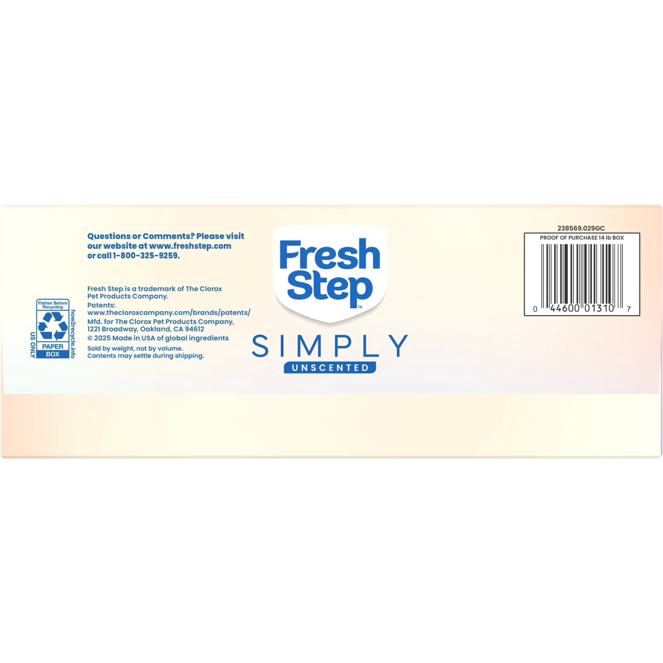 Say goodbye to odors with our Simply Unscented Clumping Cat Litter – 14 lbs of pure feline comfort! 🐾✨