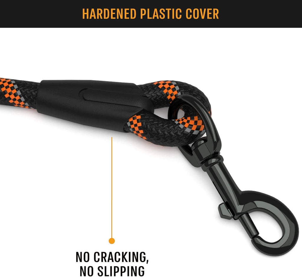 Durable Dog Rope Leash with Padded Handle and Reflective Threads, Suitable for Small, Medium, and Large Dogs - Ideal for Training, Running, and Walking