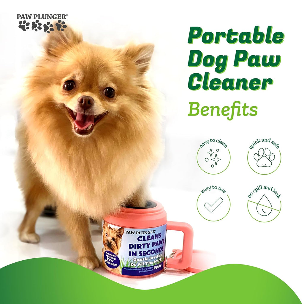 – Dog Paw Cleaner - Dog and Puppy Essentials - Portable Dirty Paw Washer - Ideal for Large Dogs - Black