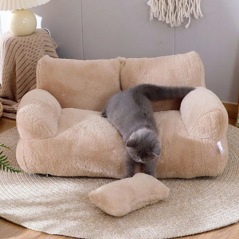 Cozy All-Season Pet Sofa Bed for Your Furry Friends - Ultra-Soft, Washable & Non-Slip! Perfect for Small to Medium Dogs and Cats! 🐾🛋️