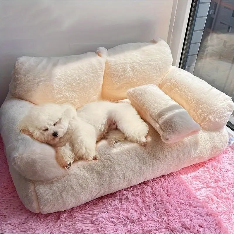 Cozy All-Season Pet Sofa Bed for Your Furry Friends - Ultra-Soft, Washable & Non-Slip! Perfect for Small to Medium Dogs and Cats! 🐾🛋️